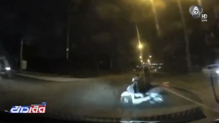 ขี่รถ จยย.ข้ามเกาะกลางถนนไม่ระวัง เสียชีวิต จ.ระยอง