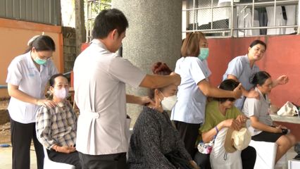 สมเด็จพระเจ้าน้องนางเธอ เจ้าฟ้าจุฬาภรณวลัยลักษณ์ อัครราชกุมารี กรมพระศรีสวางควัฒน วรขัตติยราชนารี ทรงเยี่ยมการปฎิบัติงานของหน่วยแพทย์ พอ.สว. จังหวัดเชียงใหม่