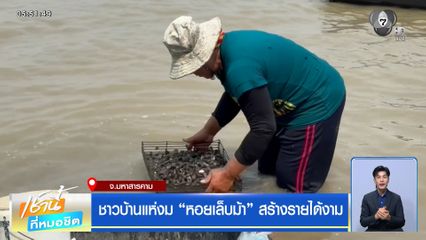 ชาวบ้านแห่งม "หอยเล็บม้า" สร้างรายได้งาม จ.มหาสารคาม