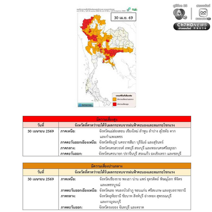 ปลายเดือน เม.ย. เกิดพายุฤดูร้อนเกิดขึ้นอีกระลอก