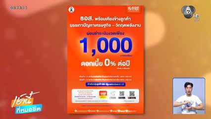 ธอส. เท 2 หมื่นล้าน! ออกมาตรการช่วยลูกหนี้กลุ่ม SM ผ่อนเบาเดือนละพัน สู้ภัยค่าครองชีพ