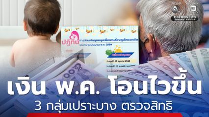 เงินเข้า พ.ค. กลุ่มเปราะบางโอนไวขึ้น ตรวจสิทธิ ผู้รับเงิน 3 กลุ่ม