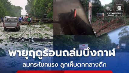 พายุฤดูร้อนถล่มบึงกาฬ ลมกระโชกแรง ลูกเห็บตกกลางดึก สวนยางเสียหายหนัก