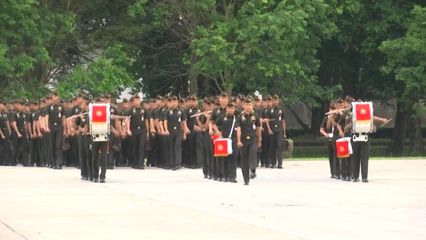 สมเด็จพระกนิษฐาธิราชเจ้า กรมสมเด็จพระเทพรัตนราชสุดา ฯ สยามบรมราชกุมารี ทรงรับการถวายความเคารพจากแถวนักเรียนนายร้อย ในโอกาสเปิดภาคการศึกษา ประจำปี 2569