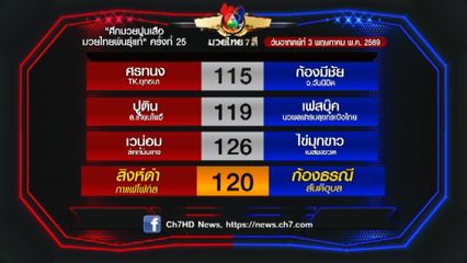มวยเด็ด วิกหมอชิต : โปรแกรมวันอาทิตย์ที่ 3 พฤษภาคม 2569