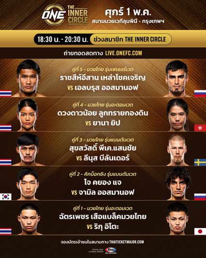 ONE ลุมพินี : หมดเวลาปิดตาชั่ง สรุปผลการชั่งน้ำหนัก ศึก ONE ลุมพินี 152