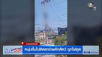 หนุ่มขึ้นไปติดตาข่ายดักสัตว์ ถูกไฟดูด
