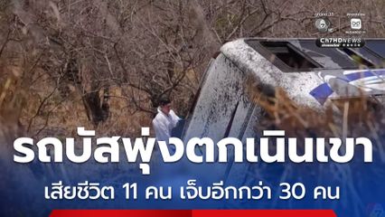 รถบัสนักท่องเที่ยวพุ่งตกเนินเขา ในเม็กซิโก