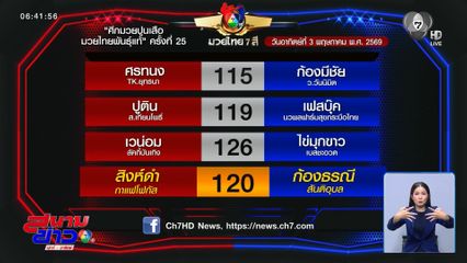 มวยเด็ด วิกหมอชิต : วันอาทิตย์ที่ 3 พ.ค.69 สิงห์ดำ กาแฟโฟกัส vs ก้องธรณี สันติอุบล