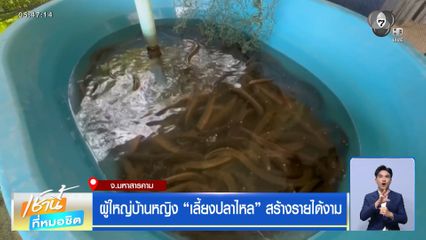 ผู้ใหญ่บ้านหญิง เลี้ยงปลาไหล สร้างรายได้งาม จ.มหาสารคาม