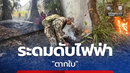 เร่งดับไฟป่า พื้นที่ อ.ตากใบ จ.นราธิวาส  วางแนวกันไฟและเฝ้าระวังตลอด 24 ชั่วโมง