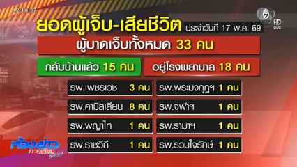 ยอดผู้บาดเจ็บ - เสียชีวิต