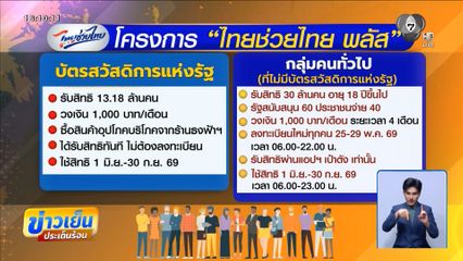 25-29 พ.ค.คนไทยอายุ 18 ปี ลงทะเบียน “ไทยช่วยไทย พลัส”