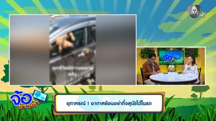 อุทาหรณ์ ! อากาศร้อนอย่าทิ้งสุนัขไว้ในรถ