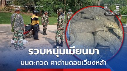 สกัดจับขบวนการค้าสัตว์ป่า รวบหนุ่มเมียนมาขน ตะกวด 10 ชีวิต คาด่านดอยเวียงหล้า