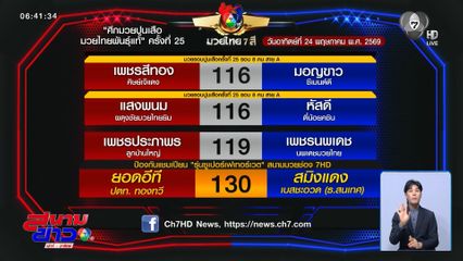 มวยเด็ด วิกหมอชิต : วันอาทิตย์ที่ 24 พ.ค.69 ยอดอีที ปตท.ทองทวี vs เพชรนพเดช นพเดชมวยไทย