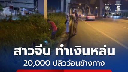 น้ำใจคนไทย ช่วยกันเดินหาเงิน 20,000 หลังสาวจีนทำหล่นปลิวว่อน สุดท้ายได้คืนครบถ้วน