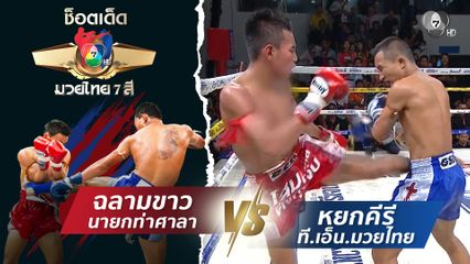 ฉลามขาว นายกท่าศาลา vs หยกคีรี ที.เอ็น.มวยไทย | ช็อตเด็ดแม่ไม้มวยไทย 7 สี