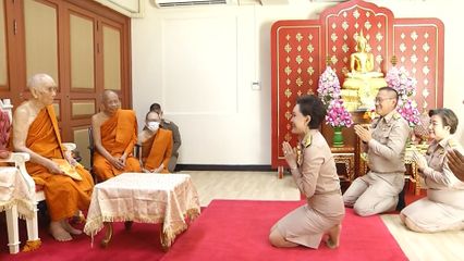 สมเด็จพระอริยวงศาคตญาณ สมเด็จพระสังฆราช สกลมหาสังฆปริณายก ประทานพระวโรกาสให้ รองนายกรัฐมนตรี เฝ้า