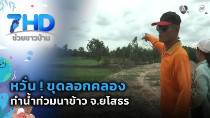 หวั่น ! ขุดลอกคลองทำน้ำท่วมนาข้าว จ.ยโสธร