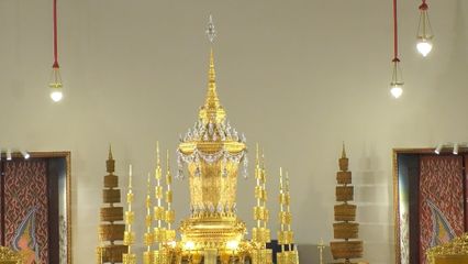 พระบาทสมเด็จพระเจ้าอยู่หัว และสมเด็จพระนางเจ้า ฯ พระบรมราชินี ทรงบำเพ็ญพระราชกุศลพระพิธีธรรมสวดพระอภิธรรมพระศพ สมเด็จพระเจ้าลูกเธอ เจ้าฟ้าพัชรกิติยาภา นเรนทิราเทพยวดี กรมหลวงราชสาริณีสิริพัชร มหาวัชรราชธิดา