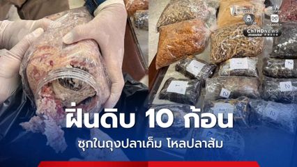 ยึดฝิ่นดิบ 10 ก้อน ซุกถุงปลาเค็ม-โหลปลาส้ม