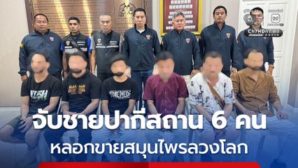 บุกจับชายปากีสถาน 6 คน หลอกขายฝันสมุนไพรลวงโลก กินแล้ว ผมขึ้น-พุงยุบ
