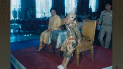 ครั้งยังทรงพระเยาว์ สมเด็จพระเจ้าลูกเธอ เจ้าฟ้าพัชรกิติยาภา ฯ ทรงแสดงโขนเรื่องรามเกียรติ์