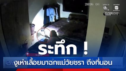 ระทึก ! งูเห่าเลื้อยมาฉกแม่วัยชรา ถึงที่นอน