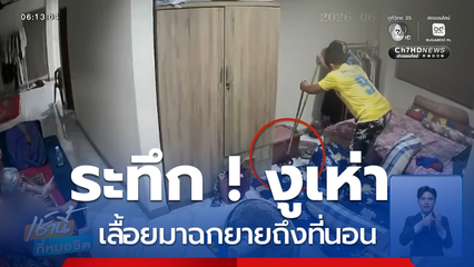 ระทึก ! งูเห่าเลื้อยมาฉกยายถึงที่นอน