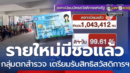รายใหม่ กลุ่มตกหล่นบัตรสวัสดิการฯ มีรายชื่อแล้วกว่าล้านคน