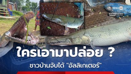 ชาวบ้านผงะ จับปลาประหลาดมีปากคล้ายจระเข้ ในอ่างเก็บน้ำ