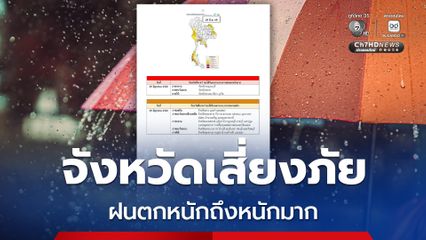 ฝนเพิ่มขึ้นและมีฝนตกหนักบางแห่ง