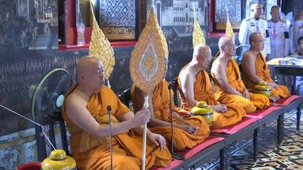 นายพลากร สุวรรณรัฐ องคมนตรี เป็นผู้แทนพระองค์ ไปในการพระราชพิธีจารึกหิรัญบัฎ พระพรหมวชิรธีรคุณ