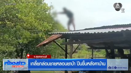 เกลี้ยกล่อมชายหลอนยาบ้า ปีนขึ้นหลังคาบ้าน จ.สุพรรณบุรี