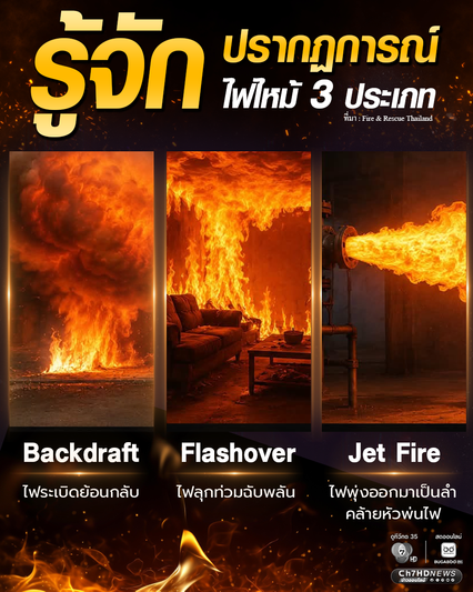 รู้จักปรากฏการณ์ไฟไหม้ 3 ประเภท