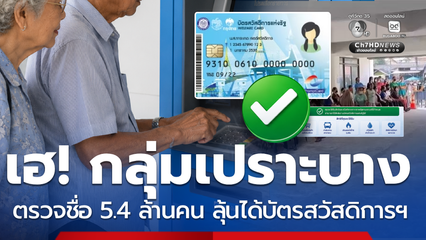 กลุ่มเปราะบาง 5.4 ล้านคนตรวจชื่อ ครม.เคาะ! คัดบัตรสวัสดิการฯ