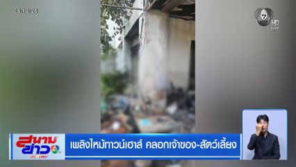 เพลิงไหม้ทาวน์เฮาส์ คลอกเจ้าของ-สัตว์เลี้ยง