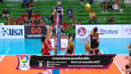 เปิดสนามวันนี้! วอลเลย์บอลแชมป์กีฬา 7HD 2026 รอบแชมเปียนส์ลีก ชุมชนวัดหนองค้อ ปะทะ สุรนารีวิทยา