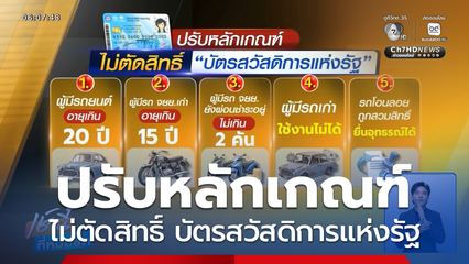 ปรับเกณฑ์ บัตรสวัสดิการแห่งรัฐ เข้า ครม.สัปดาห์หน้า