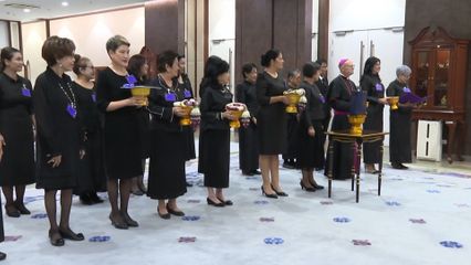 สมเด็จพระกนิษฐาธิราชเจ้า กรมสมเด็จพระเทพรัตนราชสุดา ฯ สยามบรมราชกุมารี พระราชทานพระราชวโรกาสให้คณะบุคคล เฝ้าทูลละอองพระบาท