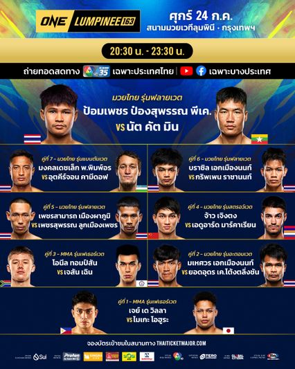 ONE ลุมพินี : เพชรสามารถ เมืองผาภูมิ ลั่นขอทุบ เพชรสุพรรณ ลูกเมืองเพชร ลุ้นโบนัส