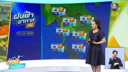 ฝนฟ้าอากาศเช้านี้ 27 ก.ค.69 | น้ำท่วมวัด-หมู่บ้าน ทำเดือดร้อนทั้งคนทั้งผี