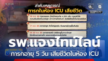 รพ.แจงไทม์ไลน์ทารก 5 วัน เสียชีวิต จ.อ่างทอง