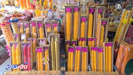 ร้านสังฆภัณฑ์ ปรับตัวลดขนาดเทียนพรรษา