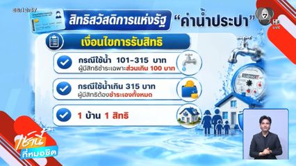 มท.ขยายเวลาลงทะเบียนรับสิทธิ์ลดค่าน้ำ 30 ก.ย.