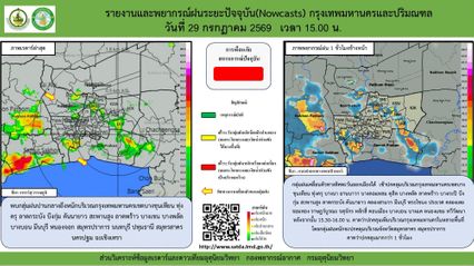 เตรียมตัวรับฝน เย็นนี้ อุตุฯ คาดว่าฝนจะปกคลุมมากกว่า 1 ชั่วโมง