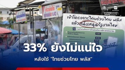 นิด้าโพล 33% ใช้ไทยช่วยไทย พลัส แล้ว ยังไม่แน่ใจสนับสนุนรัฐบาลไหม