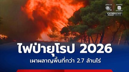 ไฟป่ายุโรป 2026 เผาผลาญพื้นที่เสียหายกว่า 2.7 ล้านไร่