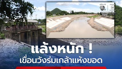 เขื่อนวังร่มเกล้าวิกฤต มีน้ำเก็บกักเพียง 5 เปอร์เซ็นต์ ส่งผลกระทบให้ชาวนา ชาวบ้านต้องต้อนฝูงแพะ ลงมาแทะเล็มหญ้าบริเวณเหนือเขื่อน